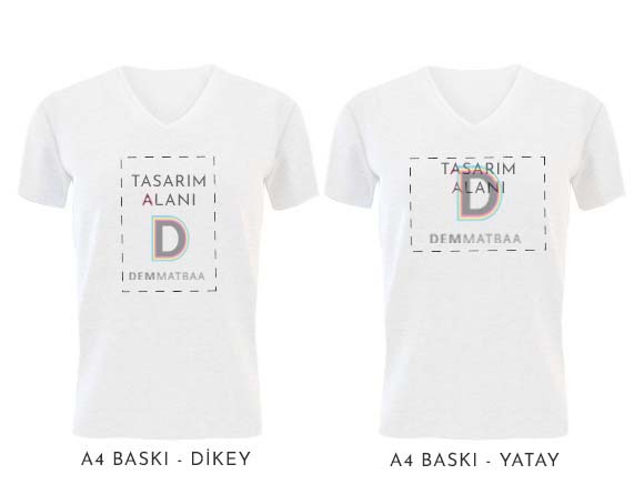 Unisex Tişört - V Yaka